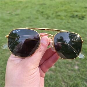 Ray-Ban Polarized Marshal Aviators RB3648 Arista Gold FrameG-15 Sunglasses 51 21
